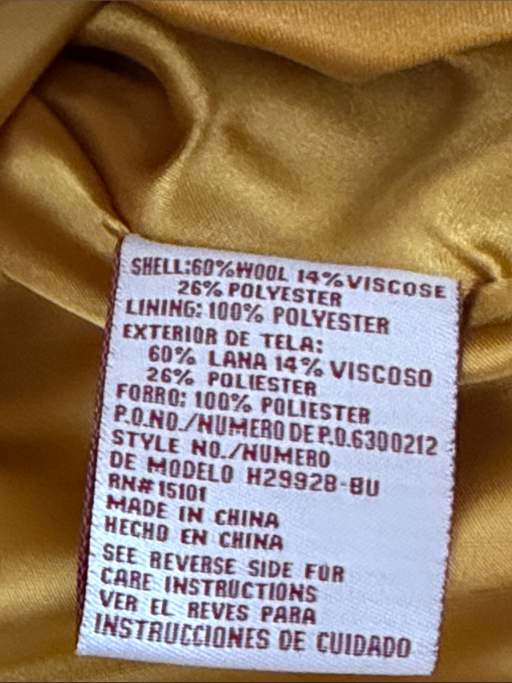 HYDRAULIC yellow peacoat XL - Picture 5 of 9